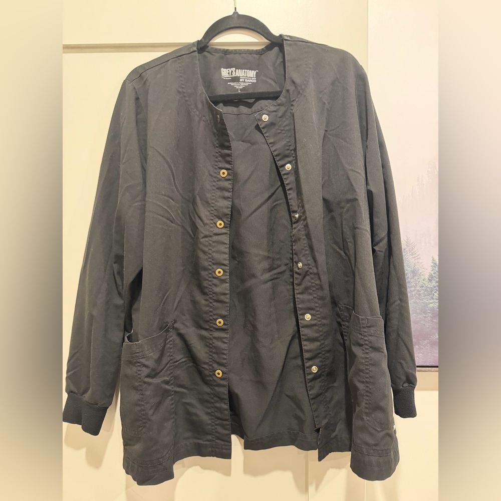 Grey's Anatomy Women's Black Scrub Jacket
